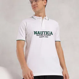 Nautica Brand Logo Embroidered Polo Collar T-shirt-picture-54
