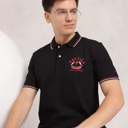 Nautica Brand Logo Printed Polo Collar T-shirt-picture-34