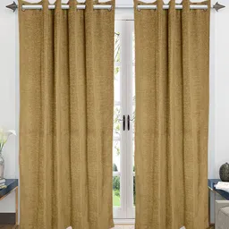Saral Home Gold-Toned Set of 2 Door Curtains-picture-23
