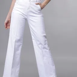 Tokyo Talkies Women White Regular Fit Mid-Rise Clean Look Stretchable Jeans-picture-38
