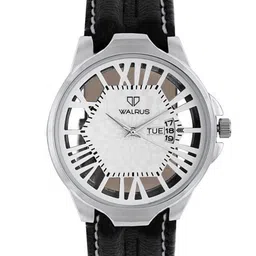Walrus Men White Brass Skeleton Dial & Black Straps Analogue Watch-picture-27