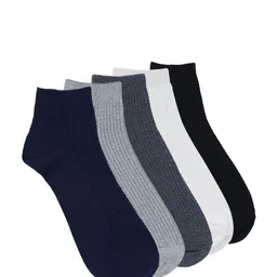 Balenzia Men Pack of 5 Assorted Ankle-Length Socks-image-87