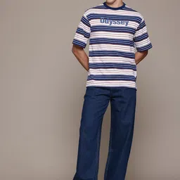 The Roadster Lifestyle Co. Men Pure Cotton Wide Leg Stretchable Jeans-picture-47