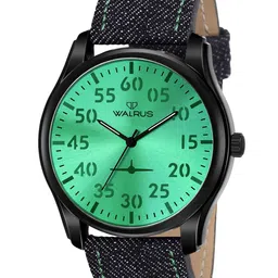 Walrus Men Green Brass Dial & Black Bracelet Style Straps Analogue Watch-picture-28