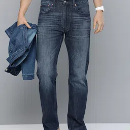 Levis Men Mid Rise Loose 551 Z Straight Fit Light Fade Stretchable Jeans image 1