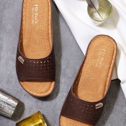 Shezone Women Brown Open Toe Flats-picture-32