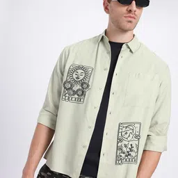 glitchez Retro Rave Printed Relaxed Fit Shirt-picture-35