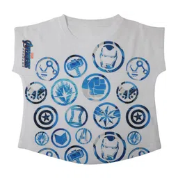 Marvel by Wear Your Mind Girls White Printed Top-picture-26