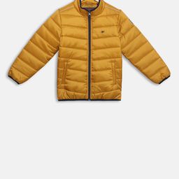 t-base Unisex Kids Mustard Solid Lightweight Puffer Jacket-picture-27