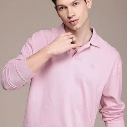 WROGN Oversized Fit Self Design Polo Collar T-shirt-picture-17