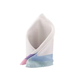 The Tie Hub Men White Solid Silk Pocket Square-picture-1