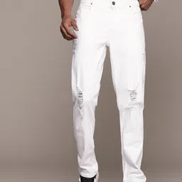 The Roadster Lifestyle Co. Men Slim Fit Mildly Distressed Stretchable Jeans-image-9