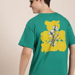 HERE&NOW Printed Drop-Shoulder Sleeves Pure Cotton T-shirt-picture-32