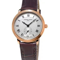 Frederique Constant Women Silver-Toned Dial & Brown Straps Analogue Watch FC-235M1S4-image-1
