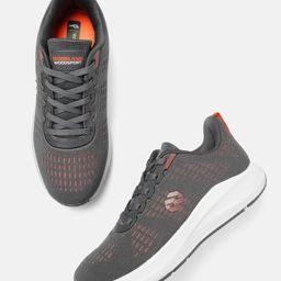 Woodland Men Grey Solid Woven Design Sneakers-picture-9