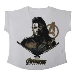 Marvel by Wear Your Mind Girls White Printed Top-image-65