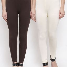 TAG 7 Women Pack Of 2 Solid Churidar-Length Leggings-picture-32