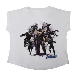 Marvel by Wear Your Mind Girls White Printed Top-image-90