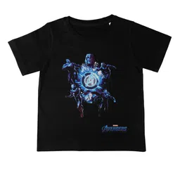 Marvel by Wear Your Mind Boys Black Printed Round Neck T-shirt-picture-30