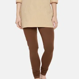 Dollar Missy Women Brown Solid Churidar Length Leggings-image-75