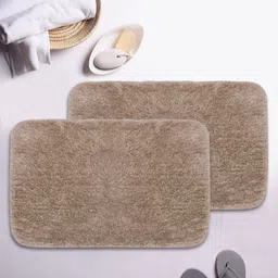 BIANCA Set Of 2 Khaki 1850 GSM Anti-Skid Ultra-Soft Fluffy Bath Rugs-image-86