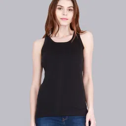 Fleximaa Women Black Solid T-shirt-picture-13