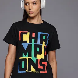 HRX by Hrithik Roshan Women Printed Relaxed Fit T-shirt-picture-32