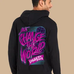 BAESD Typography Printed Hooded Fleece Pullover Sweatshirt-image-56