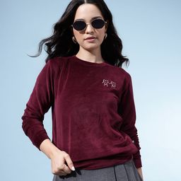 glitchez Velvet Embroidered Detail Sweatshirt-picture-28