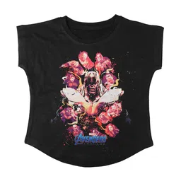 Marvel by Wear Your Mind Girls Black Printed Top-picture-10