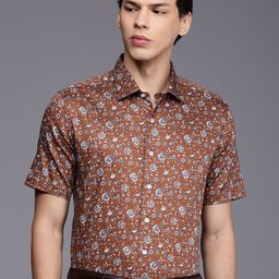 Louis Philippe Slim Fit Floral Printed Pure Cotton Formal Shirt-picture-39