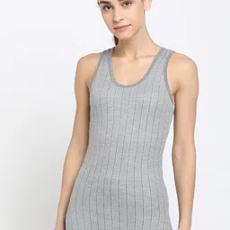 DIXCY SCOTT Slimz Women Grey Striped Thermal Top K1-PR5263LW-picture-11