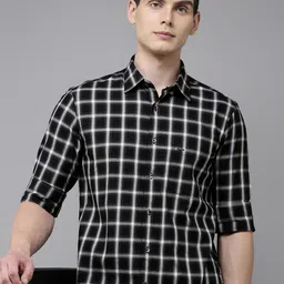 ColorPlus Checked Pure Cotton Casual Shirt-image-76