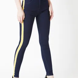 Miss Chase Women Navy Blue Skinny Fit Mid-Rise Clean Look Jeans-picture-34