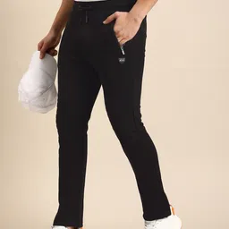 Being Human Men Solid Mid-Rise Track Pant-image-4