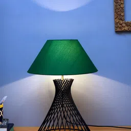 Homesake Green & Black Solid Classic Country Bedside Standard Table Lamp with Shade-image-25