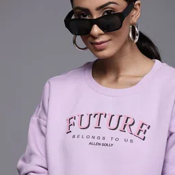 Allen Solly Woman Women Lavender Printed Sweatshirt-picture-43