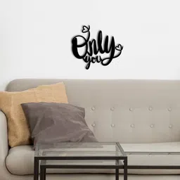 eCraftIndia Black Only You Love Theme Cutout Ready To Hang Wood Wall Hanging Home Decor-image-53