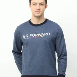 ARDEUR Men Blue Printed Sweatshirt-image-75
