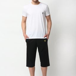mack jonney VIMAL JONNEY Men White & Black Solid Night suit-picture-28