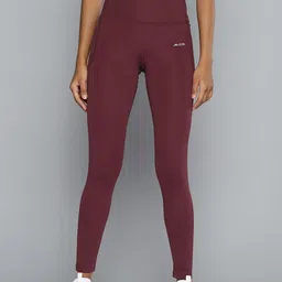 Alcis Women Burgundy Solid Tights-image-57