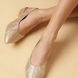 Marc Loire Women Metallic Pointed Toe Block Pumps-picture-30