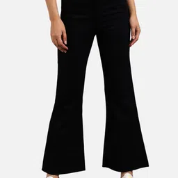 Kotty Women Black Flared High-Rise Clean Look Bootcut Jeans-picture-32