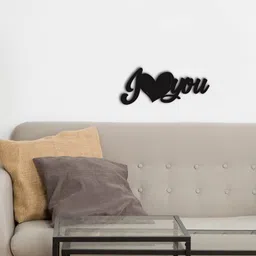 eCraftIndia Black I Love You Wood Wall Hanging Decor-image-71