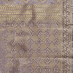 Hinayat Fashion Lavender & Golden Woven Design Zari Saree image 5