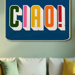 SAF Brown & Navy Blue Ciao Wooden Painting Wall Art-image-47