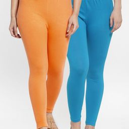 GRACIT Women Pack Of 2 Solid Ankle-Length Leggings-picture-14