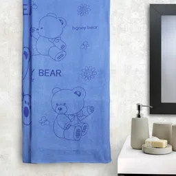 Cortina Unisex Set of 2 Blue Printed 300 GSM Bath Towels-picture-13