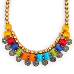 AKSHARA Multicoloured Handcrafted Choker Necklace-picture-19