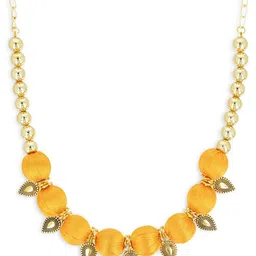 AKSHARA Gold-Toned & Yellow Choker Necklace-picture-19